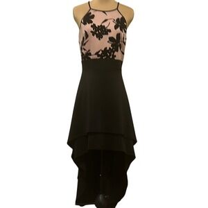Sweet Storm Black Halter High Low Sundress